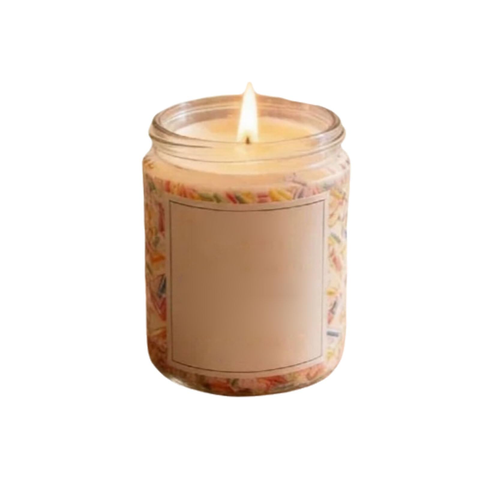 Exquisito Velas de vidrio con tapa hechas con cera de soja, velas en tarro cilíndricas de larga duración for vacaciones en casa, relajación y Spa meloso