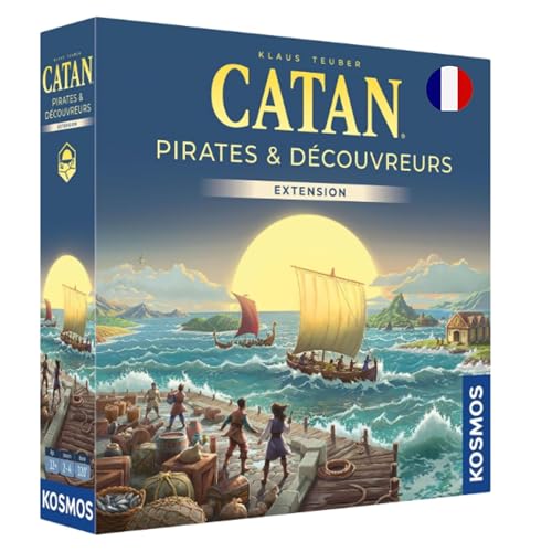 Asmodee - Catan : Pirates & Découvreurs - Kosmos - Jeux de société - Extension stratégique Refresh 2025 - Dès 12 Ans - 2 à 4 Joueurs - Version Française
