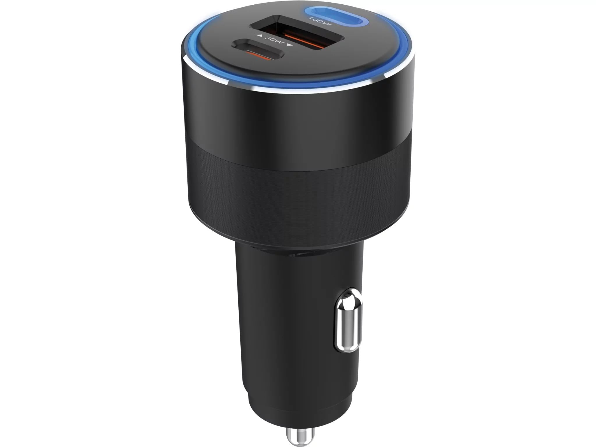 Sandberg Caricabatteria da auto 3 in 1 130 W USB-C PD | Caricabatteria da auto per dispositivi USB-A USB-C | Ricarica rapida con USB-C PD 100 W | Auto e camion | Adattatore di ricarica per auto |