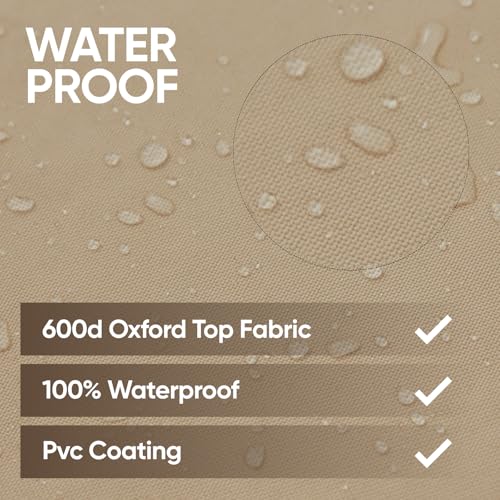 Loriano LRNCOVER3 Patio Furniture Covers Set, 3 Piece Outdoor Furniture Cover Waterproof, 600D Heavy Duty Lawn Furniture Covers Set thumb #2