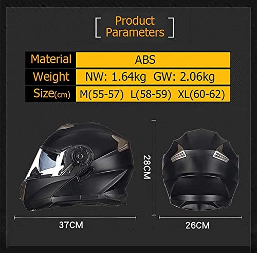 Casque de course de motocross modulaire double visière finition C