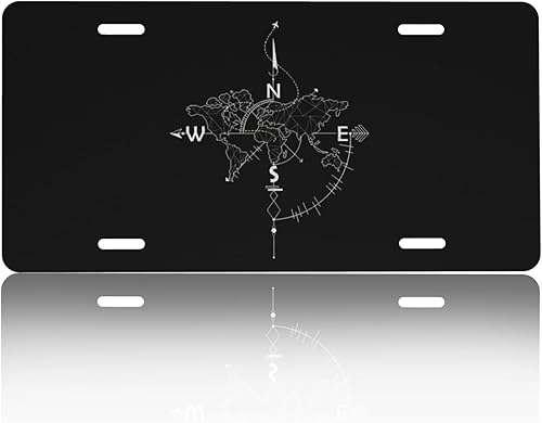 Miniatura 16 de Cubierta de placa frontal – Accesorio de metal para auto de aluminio, etiqueta de tocador novedosa resistente al óxido para hombres y mujeres, 6x12