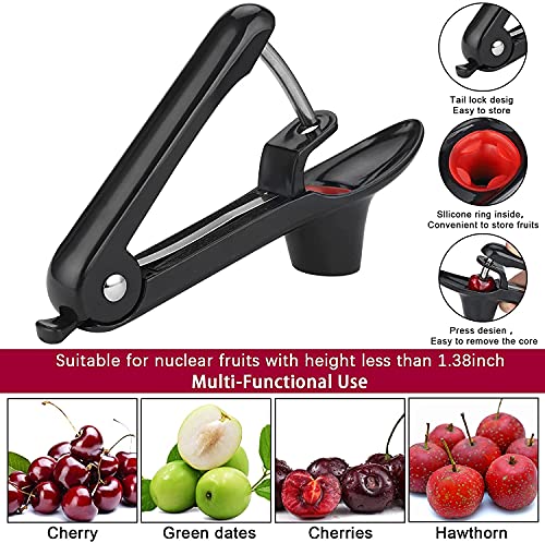 Tenlary Cherry Pitter - Heavy-Duty Olive And Cherry Pitter Corer Tool With Space-Saving Lock Design thumb #5