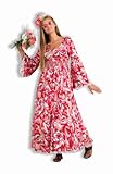 Forum Novelties Women's 60's Hippies Revolution Flower Child Costume Dress, Pink/White, Standard