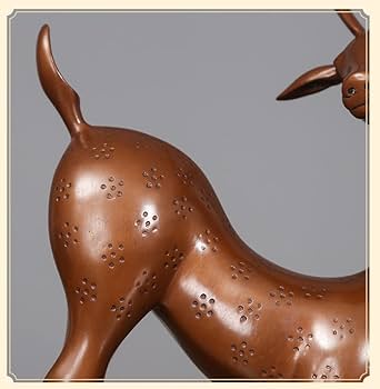 銅製 梅鹿燭台 美品 縁起物 仏堂置物 装飾品 工芸品 2025年最新】銅