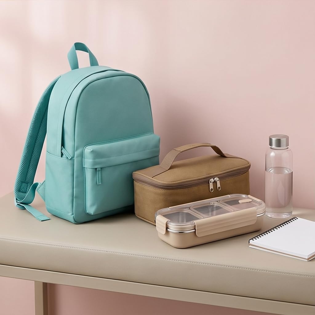 3 Compartment Lunch Box - Insulated & Leakproof -9
