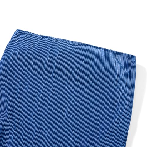 Women Sexy 2 Piece Pants Set Satin Pleated Strapless Off Shoulder Slim Tube Tops Wide Leg High Waist Pants Suits4