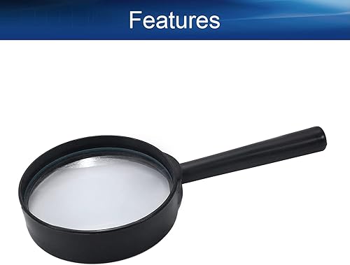 Miniatura 3 de Bettomshin Lupa, 2 lupas de mano, lente redonda de vidrio de 2 pulgadas1.969 in, mango de plástico ergonómico de fácil agarre, para lectura de