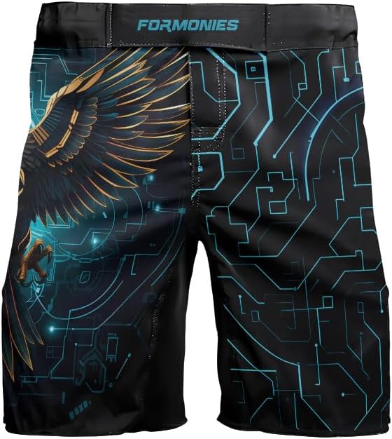 FORMONIES Eagle MMA Fight Shorts for Men – Durable Training & Sparring Shorts for Gym, Boxing & Martial Arts