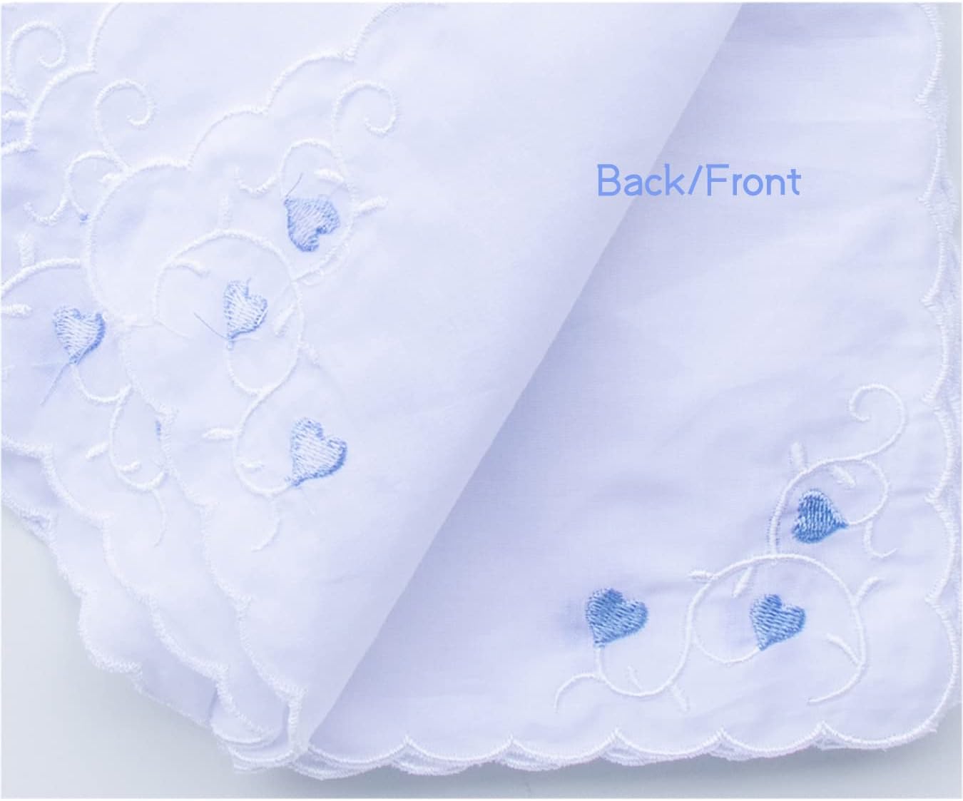 CoCoUSM Womens Handkerchiefs Lace Embroidered Cotton Handkerchiefs Bulk - Image 4