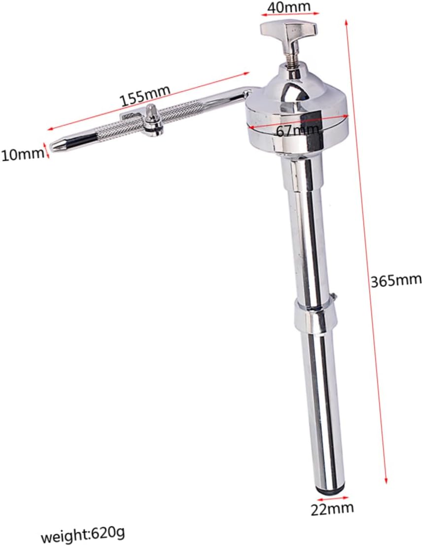 Generic Aluminum Alloy Cymbal Boom Arm Stand Holder Adjustable Drum Accessories Cymbal Part Easy Rotating Knob Lightweight for Home and Bar Performance