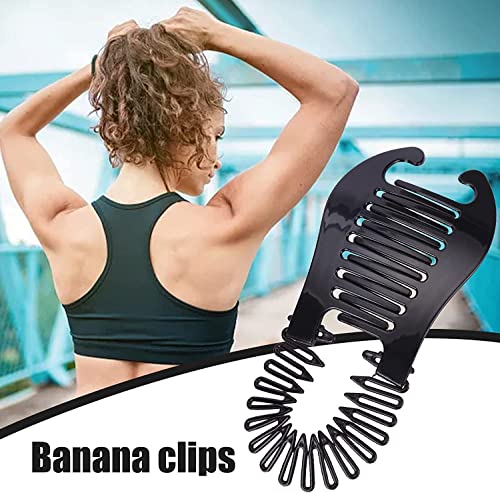 3Pcs Banana Clips Hair For Thick Hair - Banana Hair Clips For Women, Soft Bendable Hair Combs, Flexible Hair Banana Grips Ponytail Holder Hair Comb Hair Accessories (3Xwhite) #TOP2