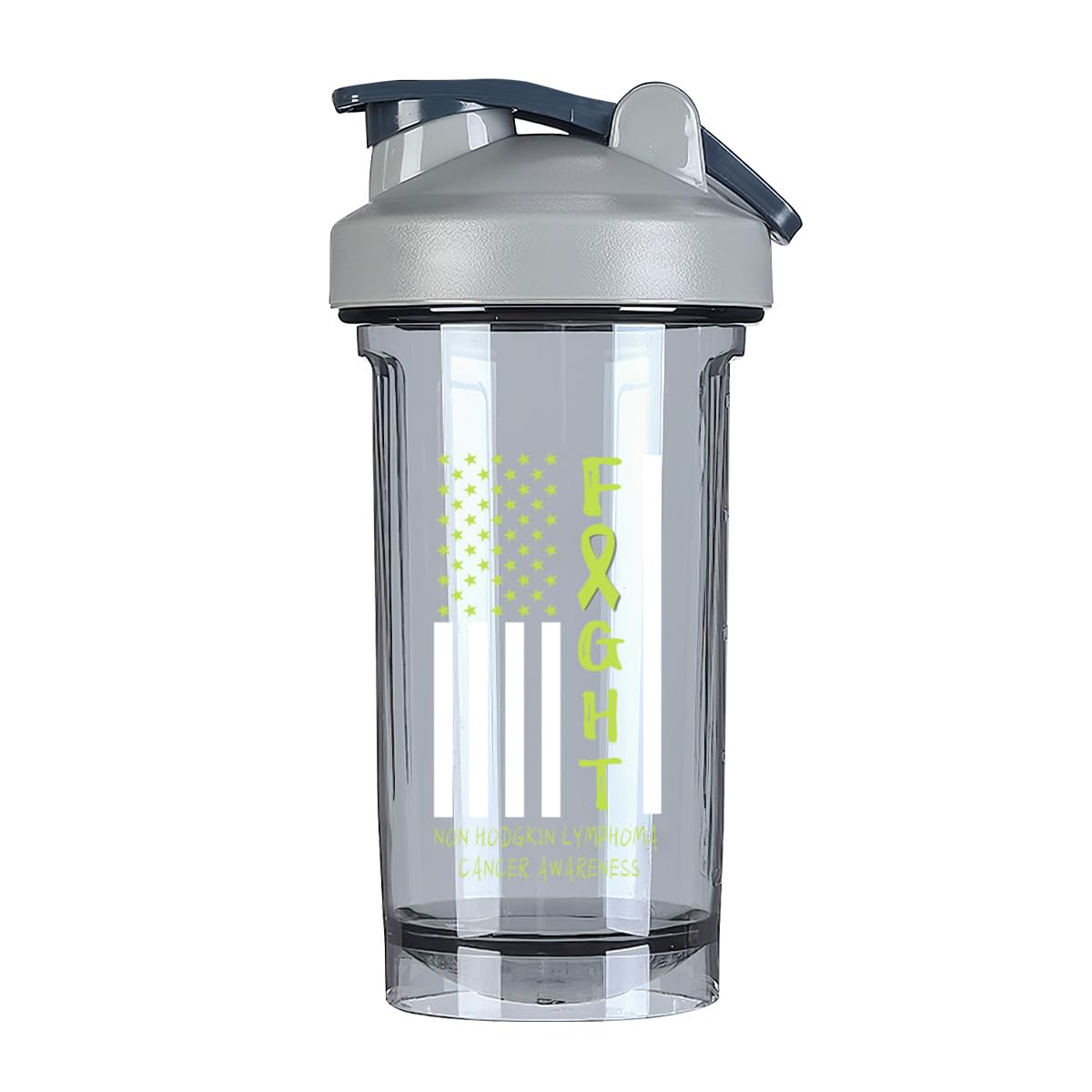 Breast Cancer Warrior Support Squad Non Hodgkin lymphoma Cancer Awareness 18 Ounce Shaker Cup,Fashion Theme Pattern Shaker Bottle Leak-proof Workout Shake Bottles 500ML/18 oz Perfect for Pre Workout