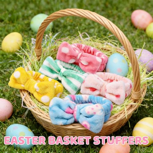 8 Pcs Spa Headbands for Women Facial Makeup Headband Stocking Stuffers For Women Teen Coral Fleece Easter Basket Stuffers Goodie Bags Gift Baskets Easter Gifts Hair Band Party Favors Mothers Day Gift