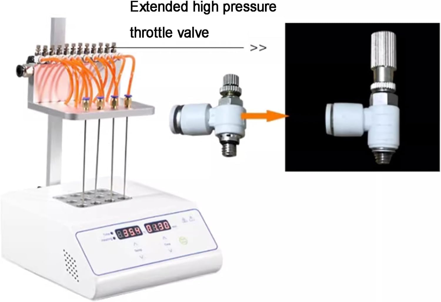 Evaporador de muestra de laboratorio, concentrador de purga de nitrógeno, altura ajustable con agujas de gas, equipo científico de soplado a presión