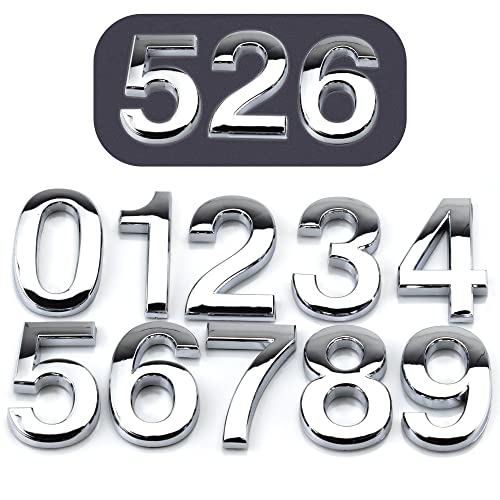 10 Pcs 2.75 Inch 3D Mailbox Numbers 0 To 9 House Door Numbers Decals Self Adhesive Plastic Address Sign Number Stickers For Hotel Room Apartment Office Door And Mailbox #TOP23