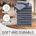 Textila Bar Mop Towels 12x12 Inch – Grey – Pack of 10 - Cotton Dish Cloths & Cleaning Towels for Kitchen, Bar, Restaurant, Household Use – Absorbent, Durable, Reusable