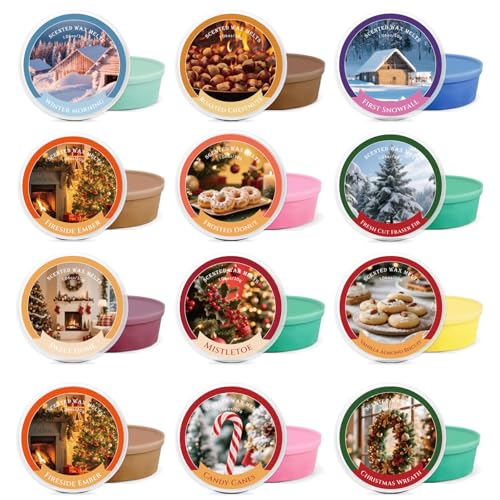 Image of SCENTORINI Wax Melts, Christmas Scented Wax Cubes for Wax Warmer, 12 Pack