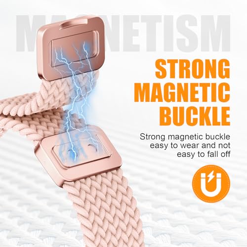 Image of BXUXOHS Magnetic Nylon Bands for Samsung Galaxy Watch 8 Band /Galaxy Watch 8 Classic,Braided Elastic Fabric No Gap Sport Strap for Galaxy Watch 8 /8 Classic 40mm 44mm 46mm men /women