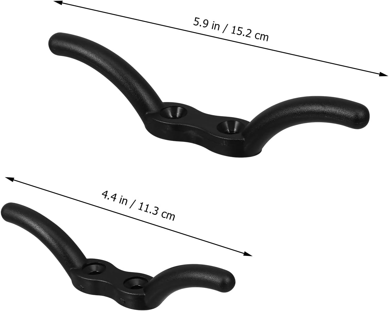 Toddmomy Flagpole Cleat Hook with Stainless Steel Screws 5.90 Inch Nylon Rope Fixing for Boats Outdoor Flagpole Hardware