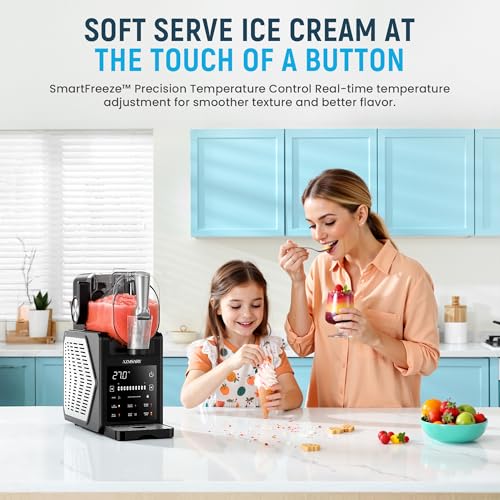 Image of Slushie Machine & Ice Cream Maker, 85oz Larger Slushie Machine for Home, LED Display | 6 Preset Programs | Auto-Clean, Perfect for Margaritas, Frappes, Milkshakes & Smoothies, No Ice Needed