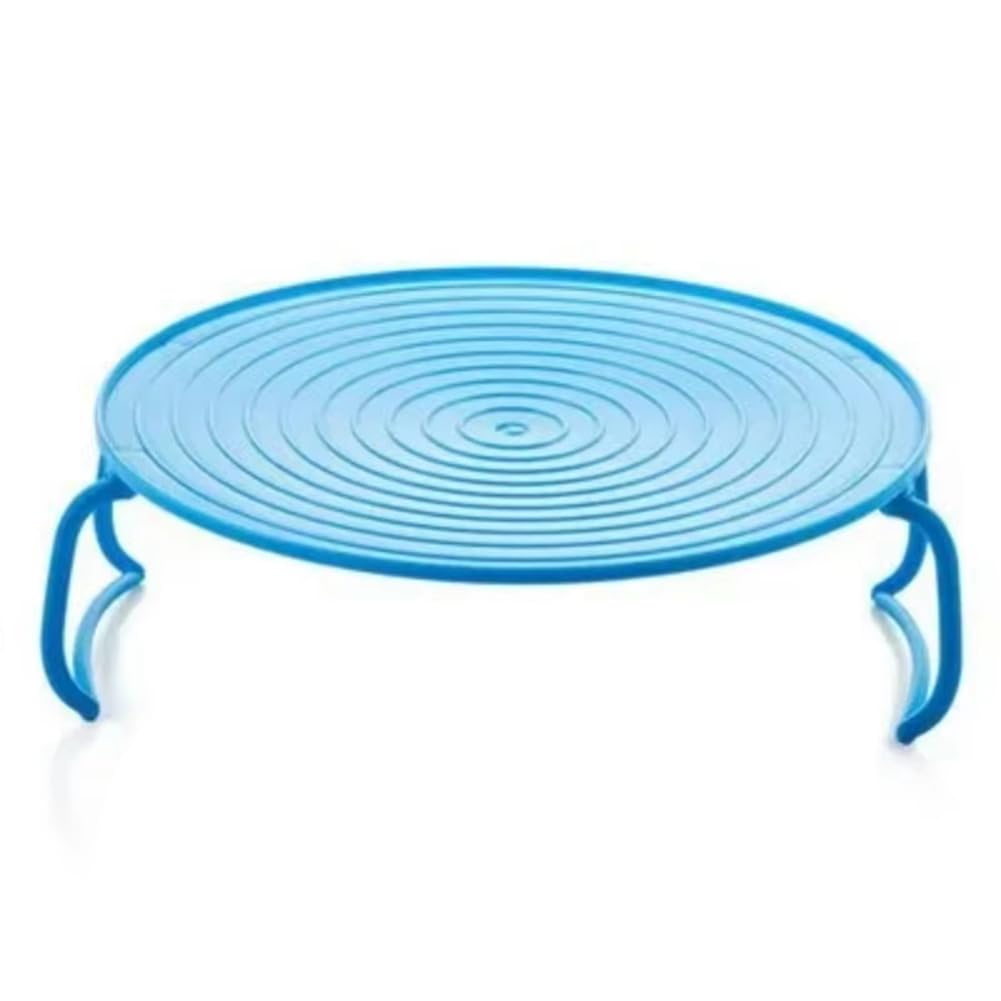 CTRLZS Microwave Heating Layer Steaming Tray Double-Layer Rack Bowl Rack Storage Rack Blue