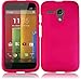 Rubberized Plastic Hot Pink Hard Cover Snap On Case For Motorola Moto G (StopAndAccessorize)