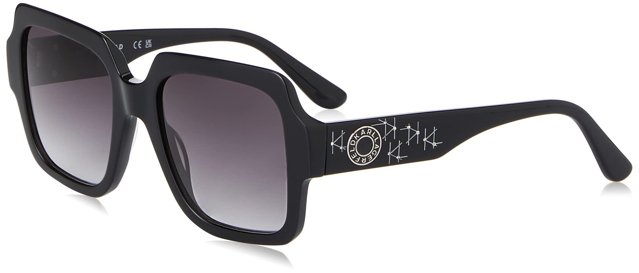 Karl Lagerfeld KL6104SR Sunglasses, 001 Black, 53