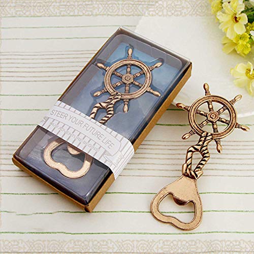 Artisan-SH Rudder Flesopener - Cool Beer Opener, Sailor Boat Voyage Gift, gepersonaliseerde flesopener met prachtige verpakking, kan worden gebruikt voor feesten, feesten, bars, collecties (goud) - Image 3