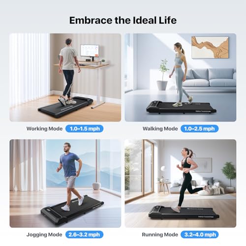 Mobvoi Smart AI Treadmill Ultra/SE Walking Pad Treadmills Under Desk Running Machine Compact Portable TicSports APP for Home Office 265 LBS