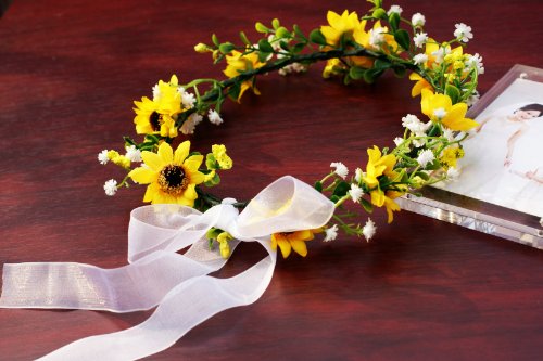 Cinderella's Shop Festival Boho Hippy Hair Head Band/Small Rose Crown/hair Accessory for Girls Kids Sunny Flower