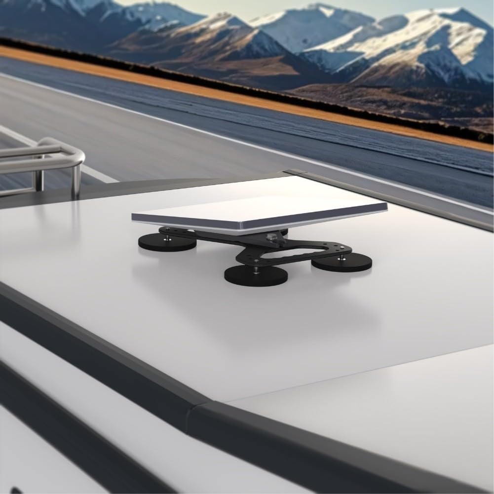 Starlink per mini staffa di montaggio per tetto RV senza trapano alluminio resistente adattatore per palo da parete UK