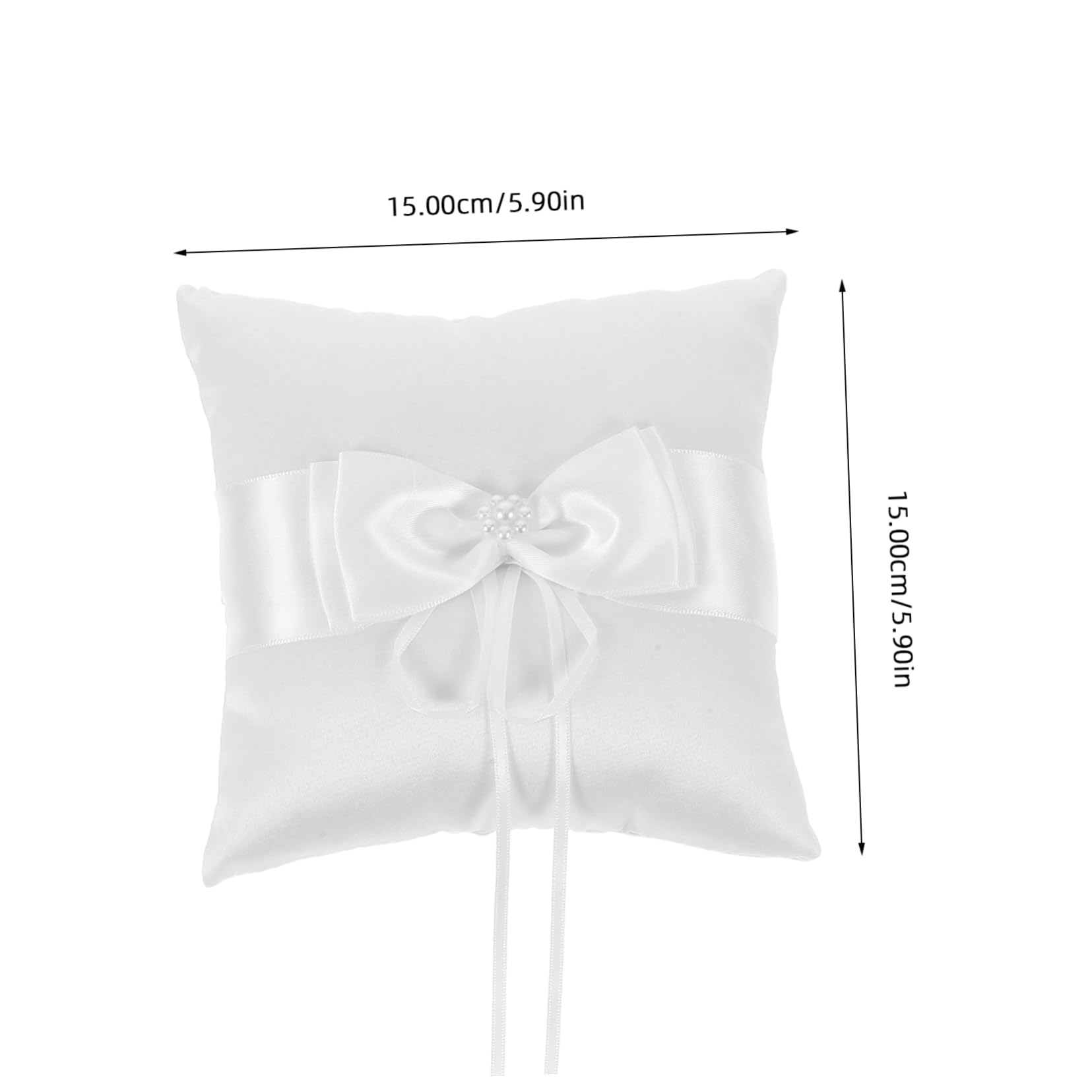 WOFASHPURET Elegant Wedding Pillow with Beaded Double Flower Knot Secure Cushion for for Ceremonies Engagements and Anniversaries Versatile and Stylish Design