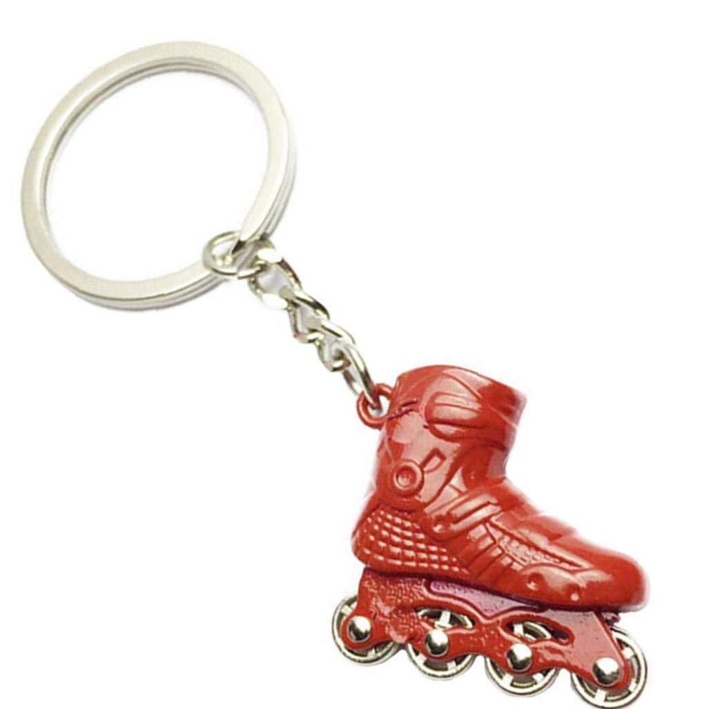 Froiny Red Handmade Keychain Sport Keyring Ice Skates Roller Skate Car Backbag Accessory