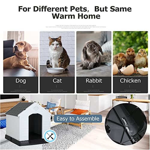 BestPet-Dog-House-Indoor-Outdoor-Insulated-Kennel-Durable-Plastic-Dog-House-for-Small-Medium-Large-Dogs-Weather-Water-Resistant-Pet-Crate-with-Air-Vents-and-Elevated-Floor BestPet Dog House Indoor Outdoor Insulated Kennel Durable Plastic Dog House for Small Medium Large Dogs Weather Water Resistant Pet Crate with Air Vents and Elevated Floor