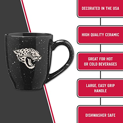 Image of Rico Industries NFL Football 16 oz Team Color Laser Engraved Speckled Ceramic Coffee Mug