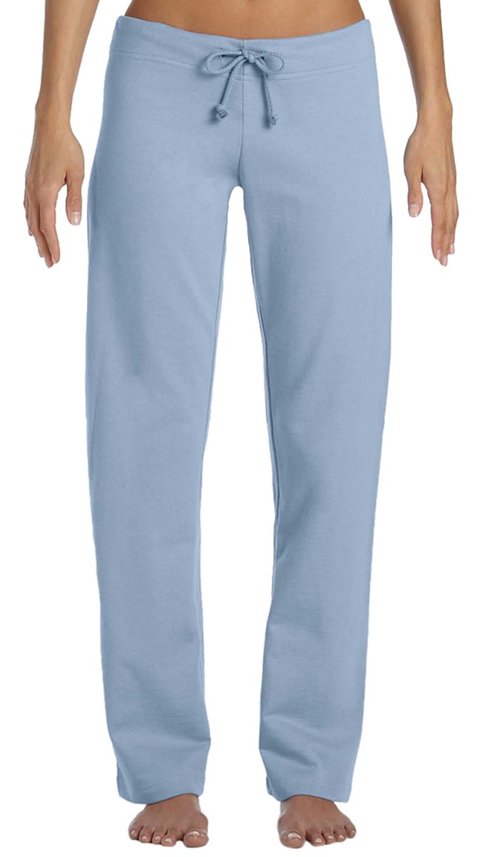 Bella Ladies Ringspun Cotton Straight Leg Fleece Pants - Red - XX - Large