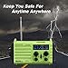 Emergency Radio, 5000 Hand Crank Solar NOAA Weather Radio, AM/FM Portable Battery Operated Radio with 5-Way Power, Phone Charger, Flashlight & Lamp, Compass, Earbud Jack, SOS Alert for Home, Survival