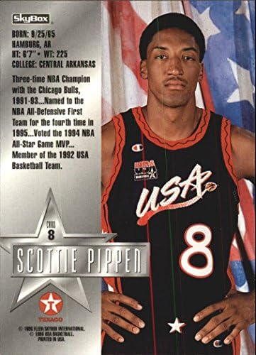 Amazon.com: 1996 SkyBox USA Texaco #8 Scottie Pippen NBA