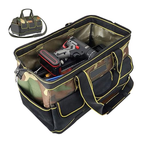 Bolsa de herramientas resistente, organizador de herramientas portátil, bolsa de cinturón expandible, almacenamiento reforzado, mecánico electricista, diseño fuerte, para jardín, construcción, uso de