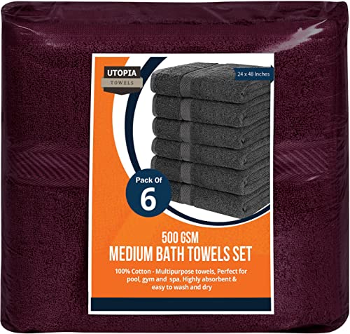 Utopia Towels UT0573 Badetuch-Set, 100% ringgesponnene Baumwolle, mittelleicht und sehr saugfähig, schnell trocknend… – Ansicht 6