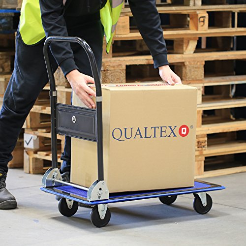 Qualtex Heavy Duty Aluminium Folding Sack Platform Trolley Hand Truck Barrow WheelsGarn Cart Festival Trolley (150 kg)