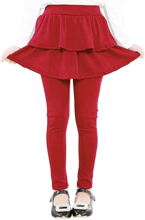 Auranso Leggings Bambina In Cotone – Lunghi, Opachi E Morbidi – Taglia 104/110 Cm – Nero