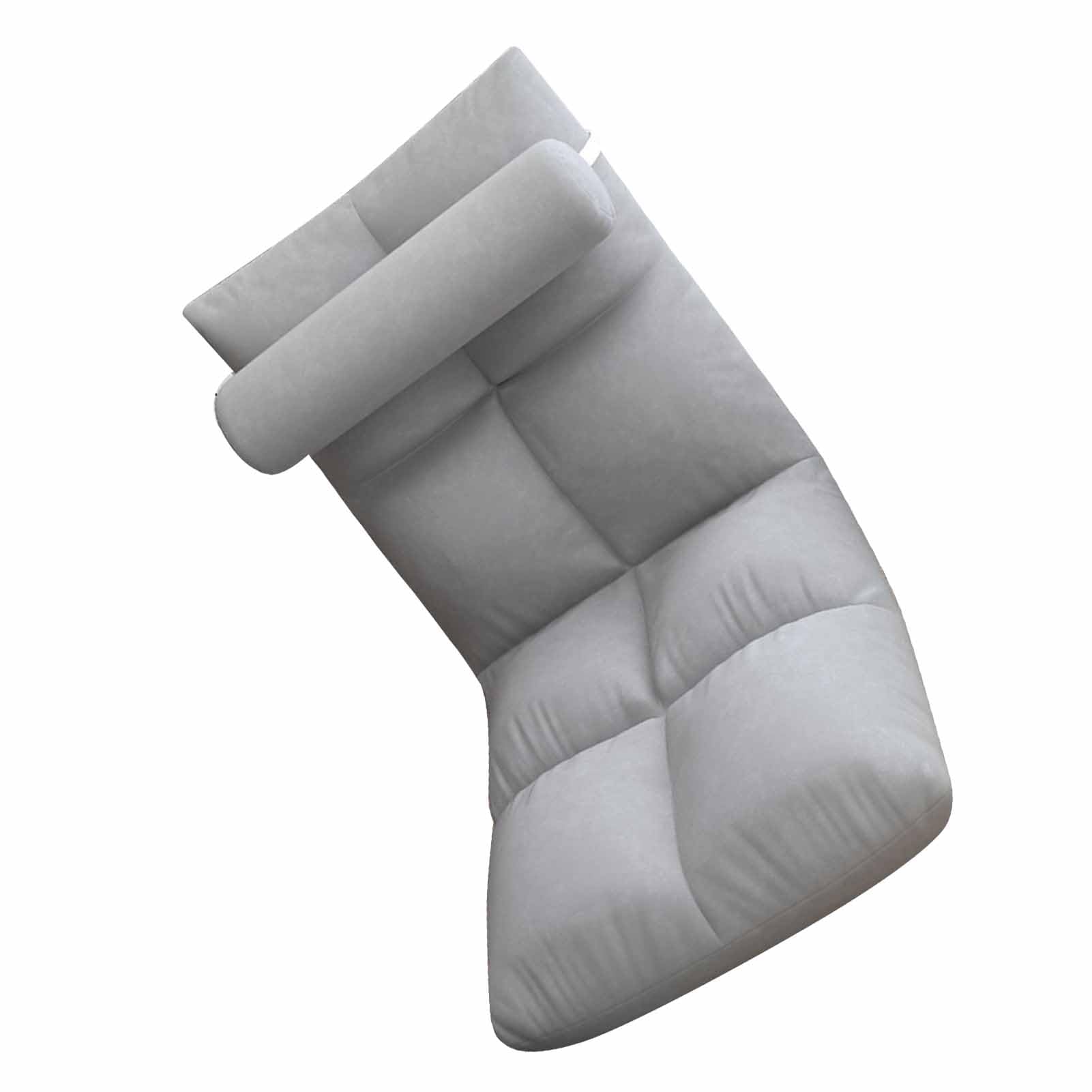 Silla de suelo con soporte para la espalda, plegable, sofá cama, sillón reclinable, silla de juegos de suelo, sillón reclinable, sofá de suelo, funda extraíble de fácil lavado (gris premium)