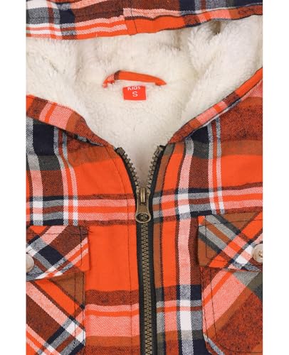 Image of ZENTHACE Boys Sherpa Fleece Lined Flannel Jacket