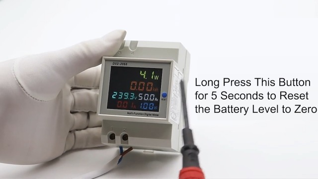 Image of D52-2066 Watt Hour Meter, Full Viewing Angle Colorful LCD Screen, Built in Transformer, Monitoring AC Voltage, Current, Power, for Chemical Industry, Power Plant, ABS Material