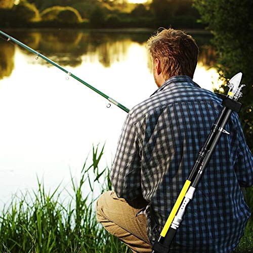 Vara de pesca com vara de pesca ajustável. Alça Adaskala com alça de ombro, alça com 2 alças fixas