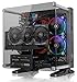Thermaltake Core P1 Tempered Glass Edition Mini ITX Open Frame Panoramic Viewing Tt LCS Certified Gaming Computer Case CA-1H9-00T1WN-00, Black