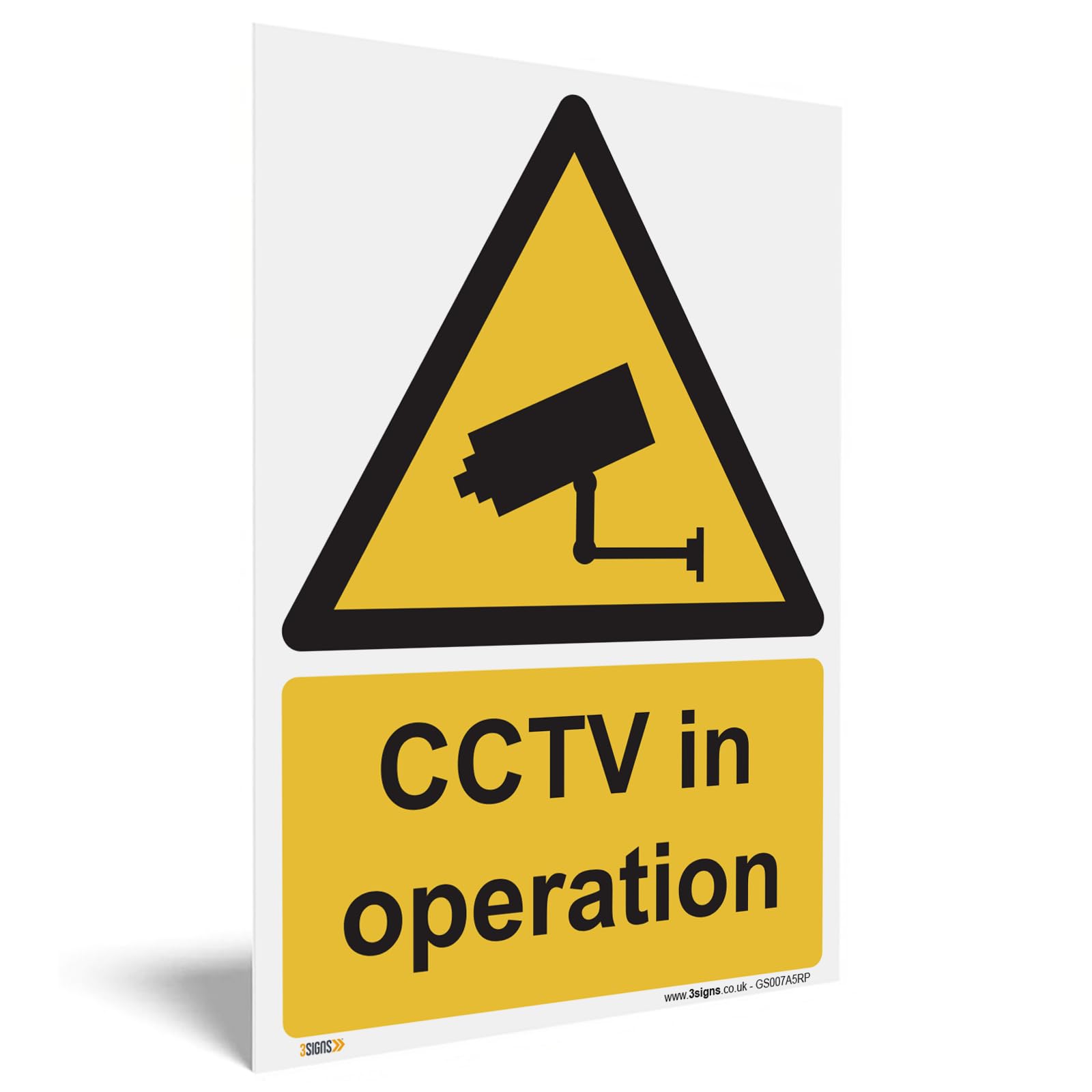 CCTV w operacji znak - 1 mm sztywny plastikowy znak - konstrukcja ostrzegawcza CCTV bezpieczeństwo kamery (A5-210 x 148 mm)