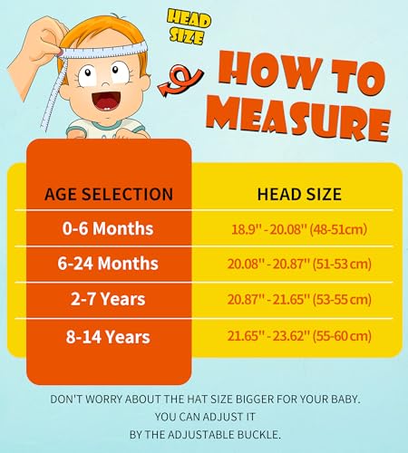 Image of Toddler Baby Sun Hat Kids Summer Beach Essentials Adjustable Beach Hats with Bucket Wide Brim for Boys Girls Age 0-14 Years